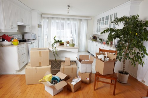 House removalists preparing furniture for a local move in Longlands