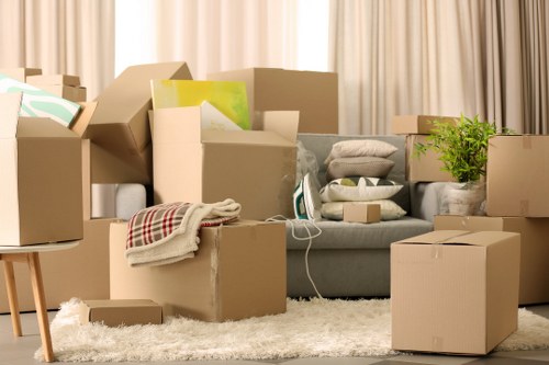 Professional movers handling a flat relocation in Longlands