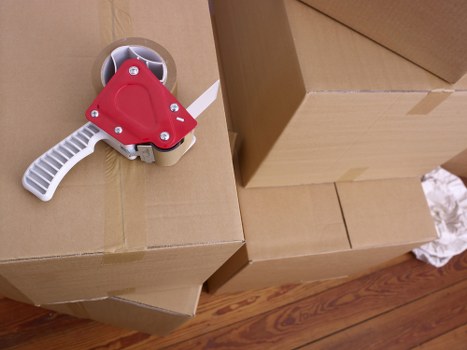 Office furniture and equipment being moved for a Longlands company