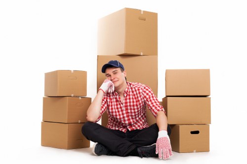 Business relocation items prepared for transport in Longlands